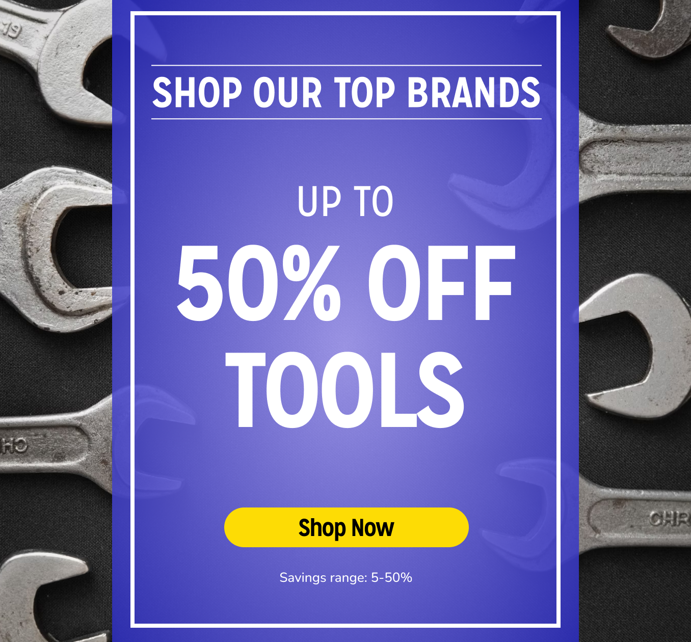 Up to 50% off select tools